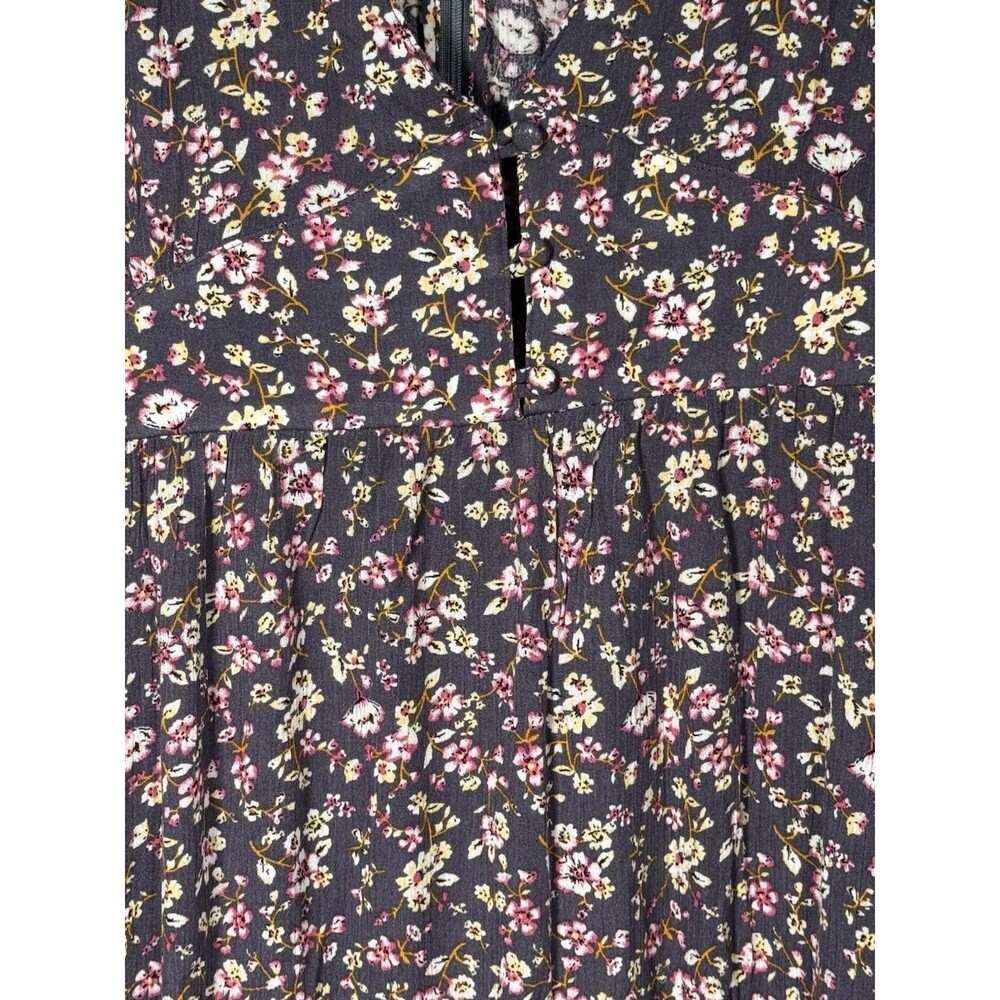 Natural Life New Evangeline Tiered Maxi Dress Purple Floral Boho Cottagecore M - Picture 4 of 6